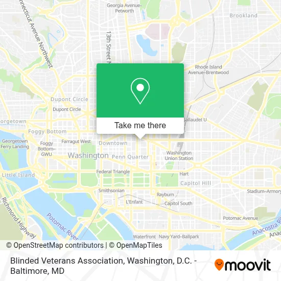 Blinded Veterans Association map