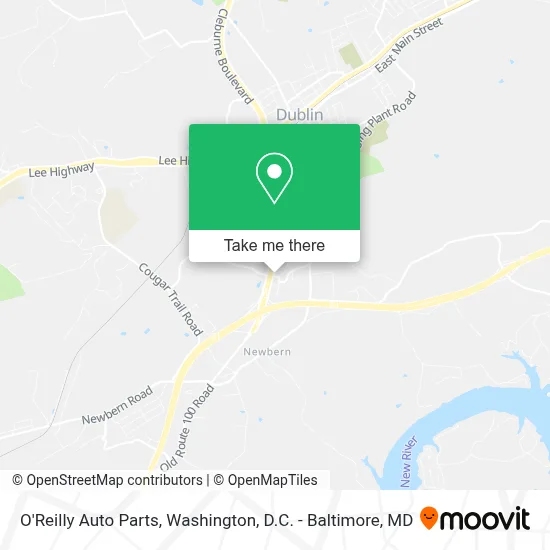 O'Reilly Auto Parts map