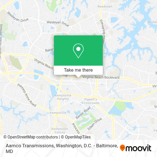 Aamco Transmissions map