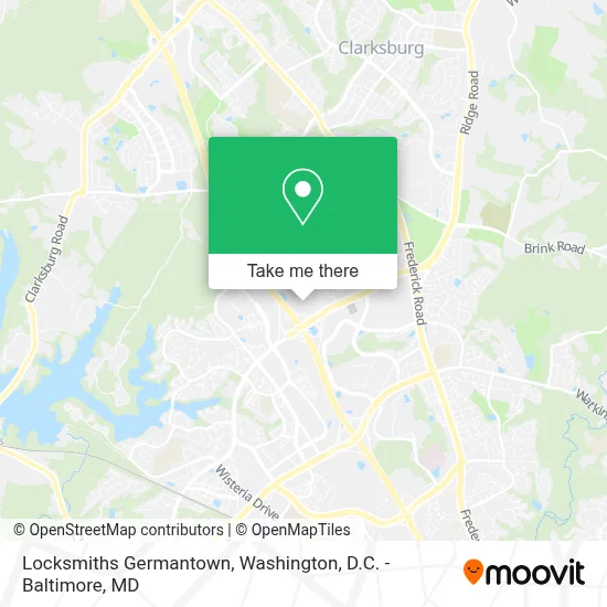 Locksmiths Germantown map
