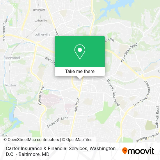 Carter Insurance & Financial Services map