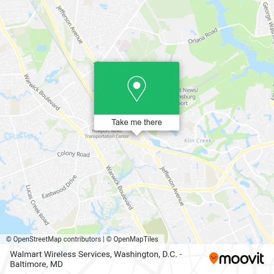 Walmart Wireless Services map