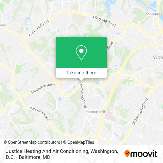 Justice Heating And Air Conditioning map