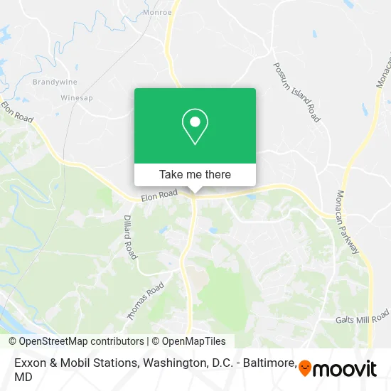 Exxon & Mobil Stations map