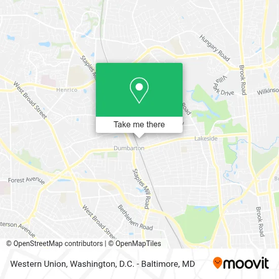 Western Union map