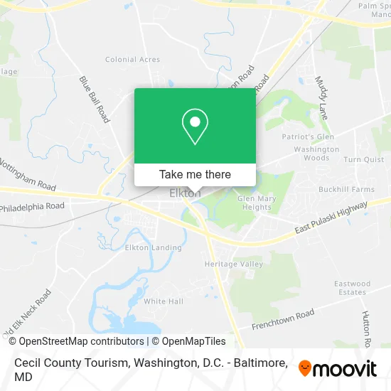 Cecil County Tourism map