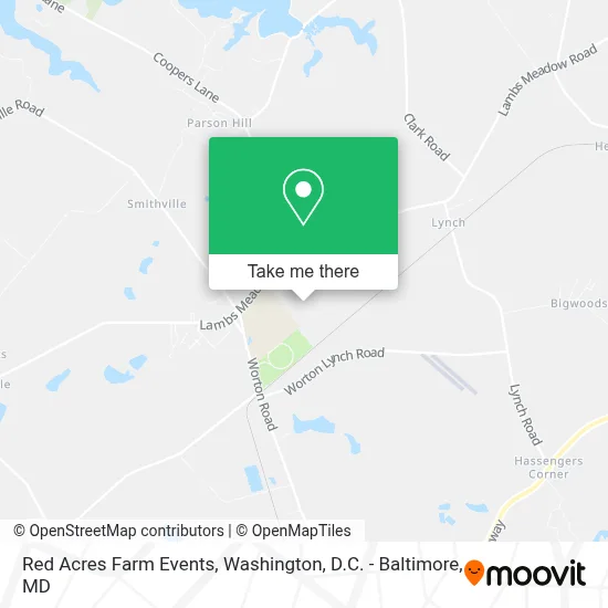 Red Acres Farm Events map