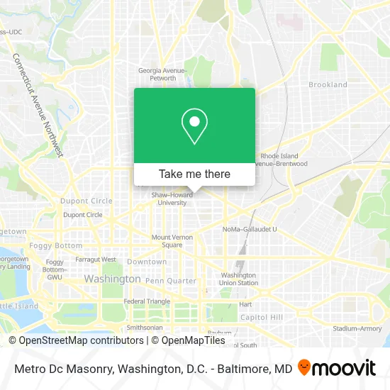 Metro Dc Masonry map