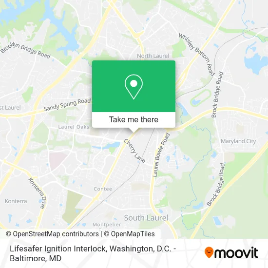 Lifesafer Ignition Interlock map