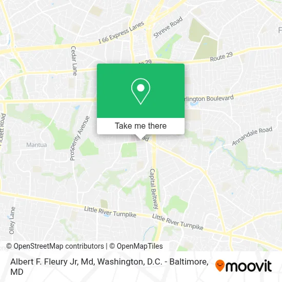 Albert F. Fleury Jr, Md map