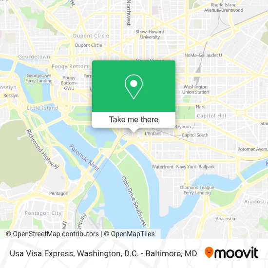 Usa Visa Express map