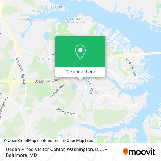 Ocean Pines Visitor Center map
