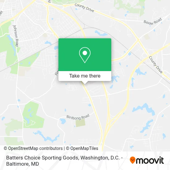 Batters Choice Sporting Goods map