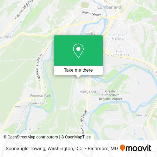 Sponaugle Towing map