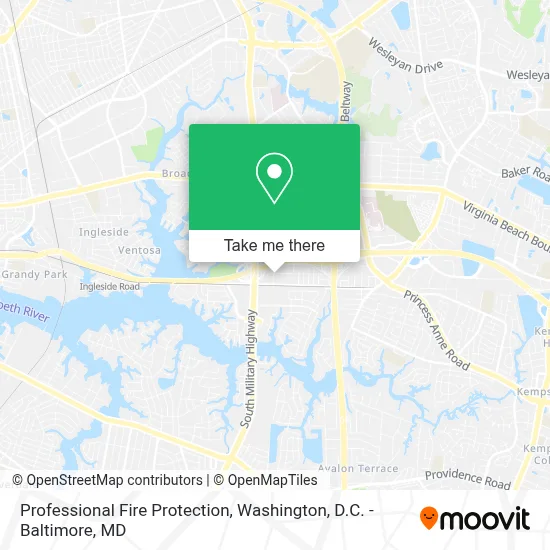 Professional Fire Protection map