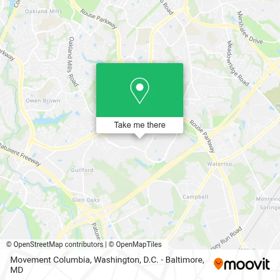 Movement Columbia map