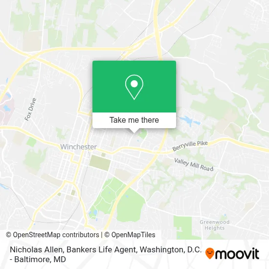 Nicholas Allen, Bankers Life Agent map