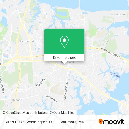 Rita's Pizza map