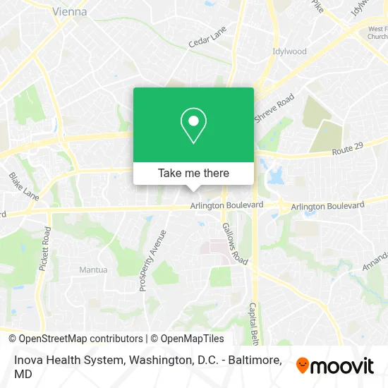 Inova Health System map