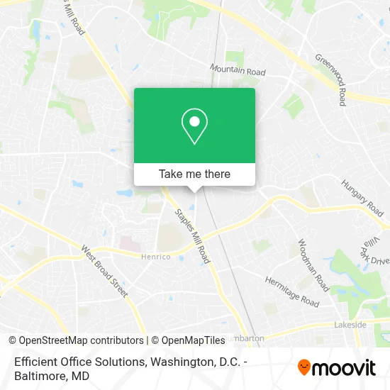 Efficient Office Solutions map
