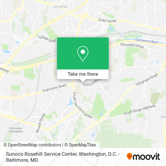 Sunoco Rosehill Service Center map