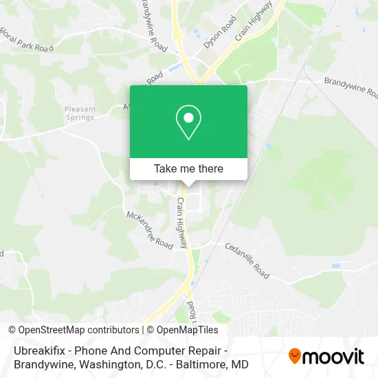 Ubreakifix - Phone And Computer Repair - Brandywine map