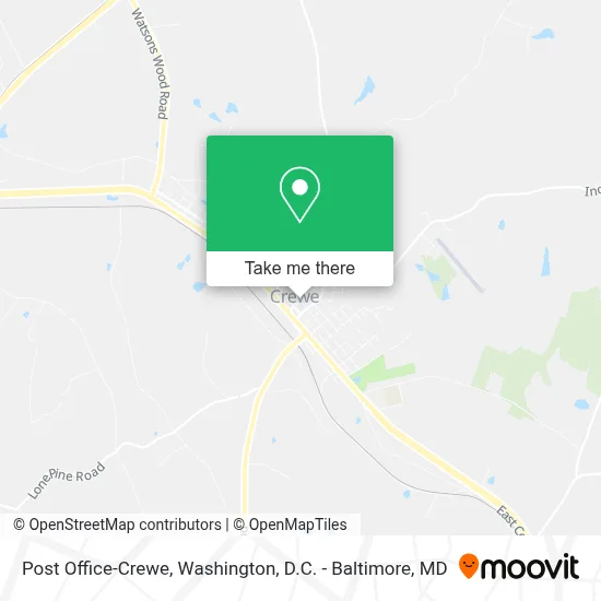 Post Office-Crewe map