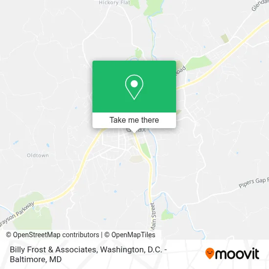 Billy Frost & Associates map