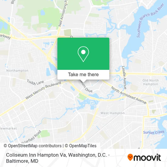 Coliseum Inn Hampton Va map