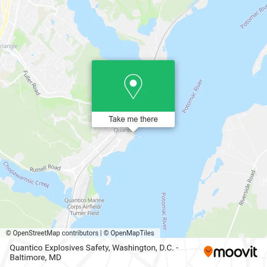 Quantico Explosives Safety map