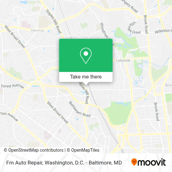 Fm Auto Repair map