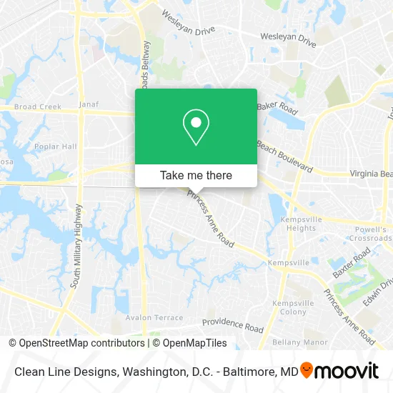 Clean Line Designs map