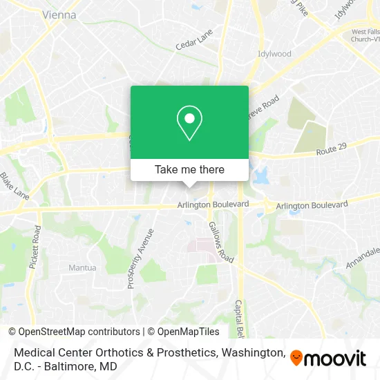 Medical Center Orthotics & Prosthetics map