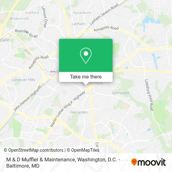 M & D Muffler & Maintenance map