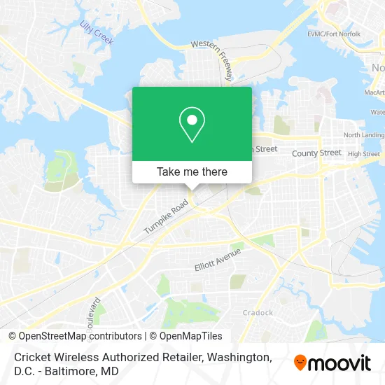 Cricket Wireless Authorized Retailer map
