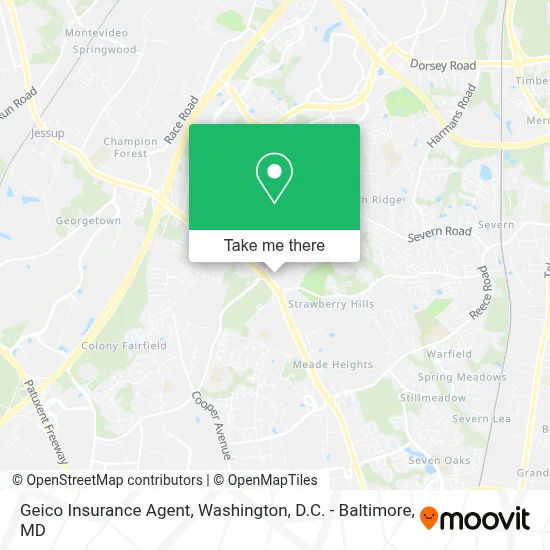 Geico Insurance Agent map