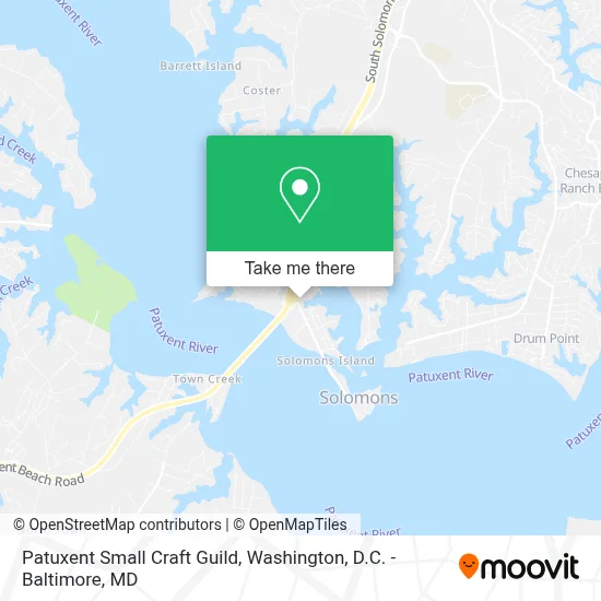 Patuxent Small Craft Guild map