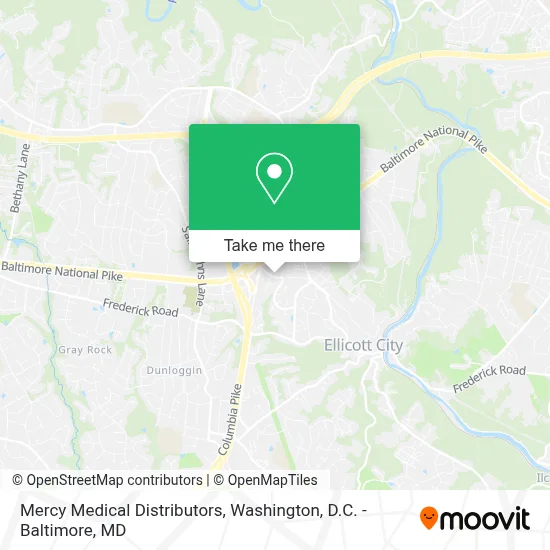 Mercy Medical Distributors map