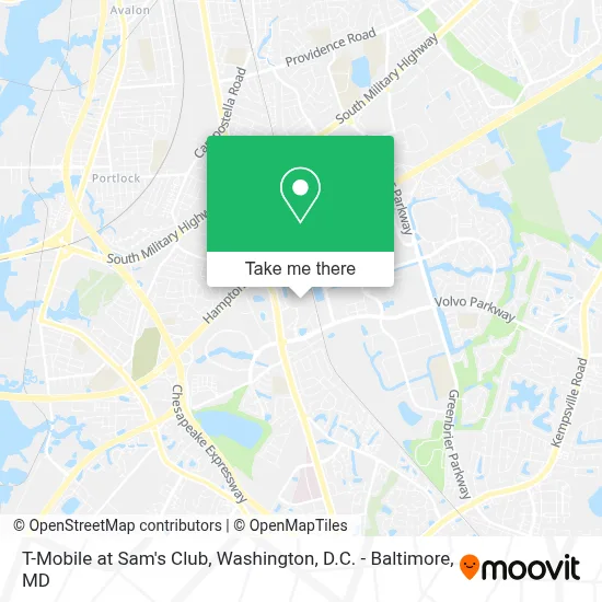 T-Mobile at Sam's Club map