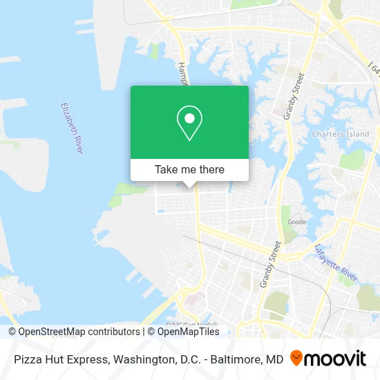 Pizza Hut Express map