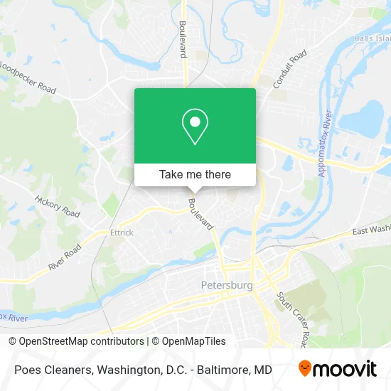 Poes Cleaners map