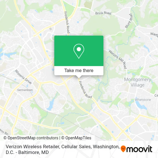 Verizon Wireless Retailer, Cellular Sales map