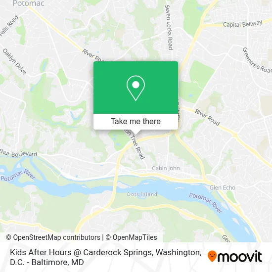 Kids After Hours @ Carderock Springs map