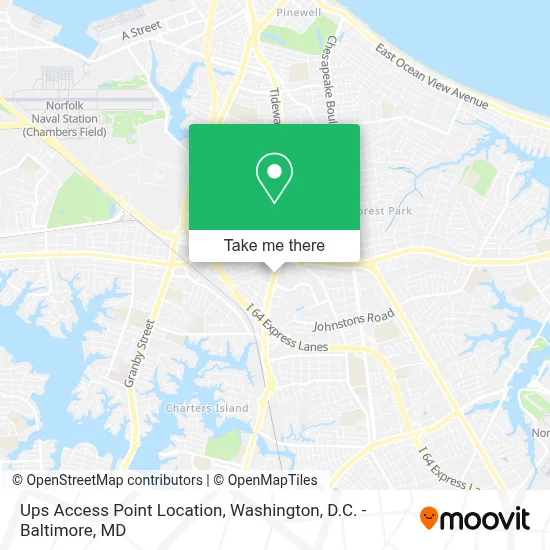 Ups Access Point Location map
