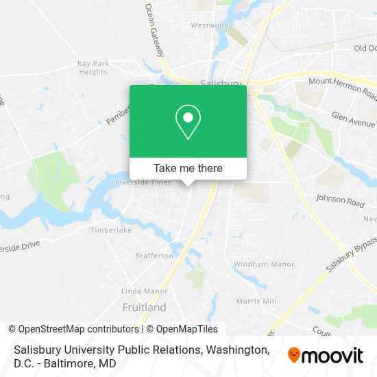 Salisbury University Public Relations map