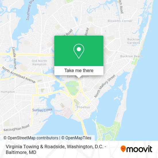 Virginia Towing & Roadside map