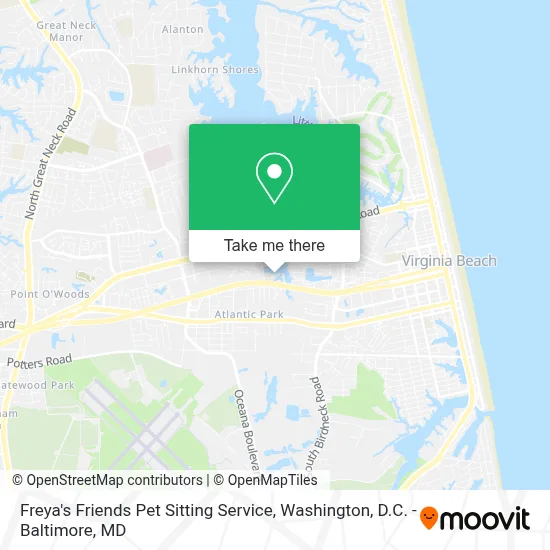 Freya's Friends Pet Sitting Service map