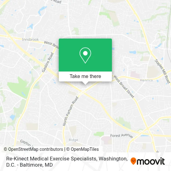 Re-Kinect Medical Exercise Specialists map