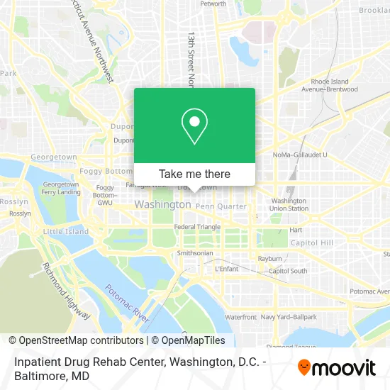 Inpatient Drug Rehab Center map