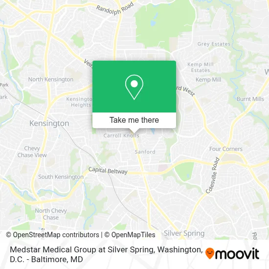 Medstar Medical Group at Silver Spring map